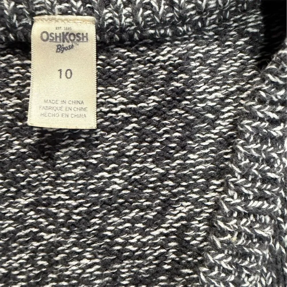 OshKosh B'gosh unisex Marled Knit Cardigan Sweater Size 10 Multicolor